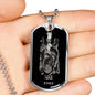 Taurus Zodiac 04.20 - 05.20 Engravable Dog Tag Pendant Military Style Ball Chain Necklace