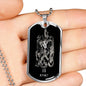 Leo Zodiac 07.23 - 08.22 Engravable Dog Tag Pendant Military Style Ball Chain Necklace