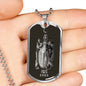 Pisces Zodiac 02.19 - 03.20 Engravable Dog Tag Military Style Ball Chain Necklace