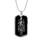 Taurus Zodiac 04.20 - 05.20 Engravable Dog Tag Pendant Military Style Ball Chain Necklace