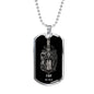Gemini Zodiac 05.21 - 06.20 Engravable Dog Tag Pendant Military Style Ball Chain Necklace