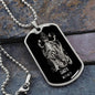 Cancer Zodiac 06.21 - 07.22 Engravable Dog Tag Pendant Military Style Ball Chain Necklace