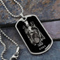 Taurus Zodiac 04.20 - 05.20 Engravable Dog Tag Pendant Military Style Ball Chain Necklace
