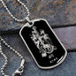 Aries Zodiac 03.21 - 04.19 Engravable Dog Tag Pendant Military Style Ball Chain Necklace