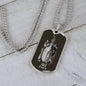 Pisces Zodiac 02.19 - 03.20 Engravable Dog Tag Military Style Ball Chain Necklace