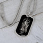 Cancer Zodiac 06.21 - 07.22 Engravable Dog Tag Pendant Military Style Ball Chain Necklace