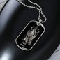 Cancer Zodiac 06.21 - 07.22 Engravable Dog Tag Pendant Military Style Ball Chain Necklace