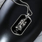 Aries Zodiac 03.21 - 04.19 Engravable Dog Tag Pendant Military Style Ball Chain Necklace