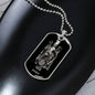 Taurus Zodiac 04.20 - 05.20 Engravable Dog Tag Pendant Military Style Ball Chain Necklace