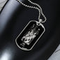 Libra Zodiac 09.23 - 10.22 Engravable Dog Tag Pendant Military Style Ball Chain Necklace