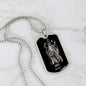 Cancer Zodiac 06.21 - 07.22 Engravable Dog Tag Pendant Military Style Ball Chain Necklace