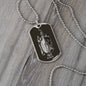 Pisces Zodiac 02.19 - 03.20 Engravable Dog Tag Military Style Ball Chain Necklace