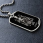 Taurus Zodiac 04.20 - 05.20 Engravable Dog Tag Pendant Military Style Ball Chain Necklace