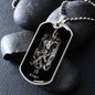 Leo Zodiac 07.23 - 08.22 Engravable Dog Tag Pendant Military Style Ball Chain Necklace
