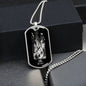 Libra Zodiac 09.23 - 10.22 Engravable Dog Tag Pendant Military Style Ball Chain Necklace