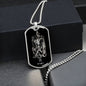 Leo Zodiac 07.23 - 08.22 Engravable Dog Tag Pendant Military Style Ball Chain Necklace