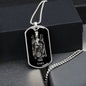 Taurus Zodiac 04.20 - 05.20 Engravable Dog Tag Pendant Military Style Ball Chain Necklace