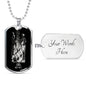 Libra Zodiac 09.23 - 10.22 Engravable Dog Tag Pendant Military Style Ball Chain Necklace