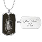 Pisces Zodiac 02.19 - 03.20 Engravable Dog Tag Military Style Ball Chain Necklace