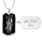 Sagittarius Zodiac 11.22 - 12.21 Engravable Dog Tag Military Style Ball Chain Necklace