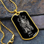 Cancer Zodiac 06.21 - 07.22 Engravable Dog Tag Pendant Military Style Ball Chain Necklace