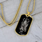 Cancer Zodiac 06.21 - 07.22 Engravable Dog Tag Pendant Military Style Ball Chain Necklace