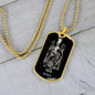 Taurus Zodiac 04.20 - 05.20 Engravable Dog Tag Pendant Military Style Ball Chain Necklace