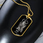 Cancer Zodiac 06.21 - 07.22 Engravable Dog Tag Pendant Military Style Ball Chain Necklace