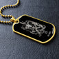 Leo Zodiac 07.23 - 08.22 Engravable Dog Tag Pendant Military Style Ball Chain Necklace