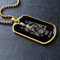 Taurus Zodiac 04.20 - 05.20 Engravable Dog Tag Pendant Military Style Ball Chain Necklace
