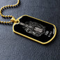Gemini Zodiac 05.21 - 06.20 Engravable Dog Tag Pendant Military Style Ball Chain Necklace