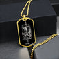 Leo Zodiac 07.23 - 08.22 Engravable Dog Tag Pendant Military Style Ball Chain Necklace