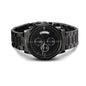 Black Chronograph Watch 'Fuck Average Be Legendary' Engraved with Luxury Mahogany Box w/LED