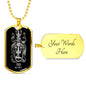 Virgo Zodiac 08.23 - 09.22 Engravable Dog Tag Pendant Military Style Ball Chain Necklace