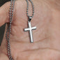 Zodiac Sign Cards Artisan Crafted Stainless Cross Ball Chain Necklace with Luxury Mahogany Box w/LED