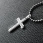 Zodiac Sign Cards Artisan Crafted Stainless Cross Ball Chain Necklace with Luxury Mahogany Box w/LED