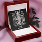 Virgo Zodiac 08.23 - 09.22 Graceful Love Giraffe Pendant Cable Chain Necklace with Luxury Mahogany Box w/LED