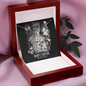 Sagittarius Zodiac 11.22 - 12.21 Graceful Love Giraffe Pendant Cable Chain Necklace with Luxury Mahogany Box w/LED