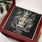 Virgo Zodiac 08.23 - 09.22 Graceful Love Giraffe Pendant Cable Chain Necklace with Luxury Mahogany Box w/LED