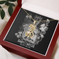 Sagittarius Zodiac 11.22 - 12.21 Graceful Love Giraffe Pendant Cable Chain Necklace with Luxury Mahogany Box w/LED