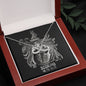 Scorpio Zodiac 10.23 - 11.21 Love You Until The End Of Time Infinity Hearts Pendant Cable Chain Necklace with Luxury Mahogany Box w/LED