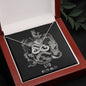Leo Zodiac 07.23 - 08.22 Love You Until The End Of Time Infinity Hearts Pendant Cable Chain Necklace with Luxury Mahogany Box w/LED
