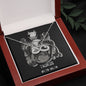 Taurus Zodiac 04.20 - 05.20 Love You Until The End Of Time Infinity Hearts Pendant Cable Chain Necklace with Luxury Mahogany Box w/LED