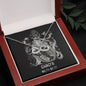 Cancer Zodiac 06.21 - 07.22 Love You Until The End Of Time Infinity Hearts Pendant Cable Chain Necklace with Luxury Mahogany Box w/LED