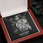 Capricorn Zodiac 12.22 - 01.19 Love You Until The End Of Time Infinity Hearts Pendant Cable Chain Necklace with Luxury Mahogany Box w/LED