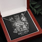Sagittarius Zodiac 11.22 - 12.21 Love You Until The End Of Time Infinity Hearts Pendant Cable Chain Necklace with Luxury Mahogany Box w/LED