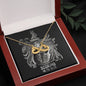 Scorpio Zodiac 10.23 - 11.21 Love You Until The End Of Time Infinity Hearts Pendant Cable Chain Necklace with Luxury Mahogany Box w/LED
