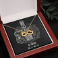 Gemini Zodiac 05.21 - 06.20 Love You Until The End Of Time Infinity Hearts Pendant Cable Chain Necklace with Luxury Mahogany Box w/LED