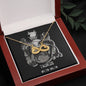 Taurus Zodiac 04.20 - 05.20 Love You Until The End Of Time Infinity Hearts Pendant Cable Chain Necklace with Luxury Mahogany Box w/LED