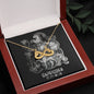 Capricorn Zodiac 12.22 - 01.19 Love You Until The End Of Time Infinity Hearts Pendant Cable Chain Necklace with Luxury Mahogany Box w/LED